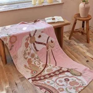 Art in the Weave – Cotton Yarn-Dyed Jacquard Tapestry & Gauze Throw
